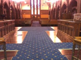 Broadloom Carpet - Brintons Highmont Blue Church - Superfloors Sydney