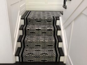 Carpet Stairs - Black Border Runner - Superfloors Sydney