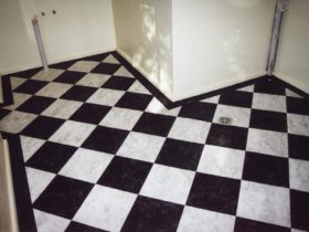 Luxury Vinyl Tiles - Amtico Signature Vinyl Floor Black & White - Superfloors Sydney