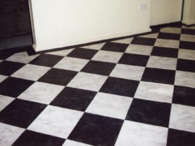 Luxury Vinyl Tiles - Amtico Signature Vinyl Floor Black & White - Superfloors Sydney