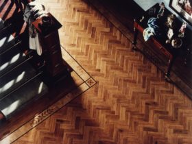 Luxury Vinyl Tiles - Wood - Amtico Signature Teak Vinyl Parquet Design - Superfloors Sydney