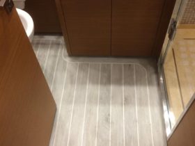 Marine Luxury Yacht - Amtico Vinyl Planks Kitchen Deck With White Strips - Superfloors Sydney