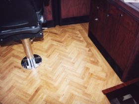 Marine Luxury Yacht - Amtico Vinyl Planks Parquet Design With Border - Superfloors Sydney