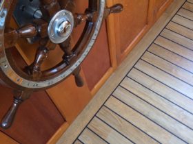 Marine Boat - Amtico Wooden Ship Deck With Black Floor Strips - Superfloors Sydney