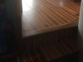 Marine Boat - Amtico Wooden Ship Deck With White Floor Strips - Superfloors Sydney