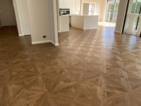 LVT Parquet Designs - Wood Paquet Designs - Amtico Signature Mansion Brushed Oak Design French Weave - Superfloors Sydney