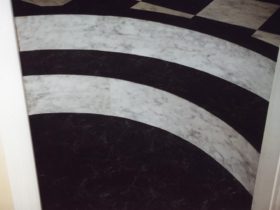 Luxury Vinyl Tiles – Stairs - Amtico Signature Stairs Black & White Tiles - Superfloors Sydney