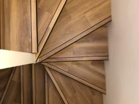 Luxury Vinyl Tiles – Stairs - Amtico Spacia Honey Oak Wooden Plank - Superfloors Sydney