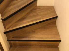 Luxury Vinyl Tiles – Stairs - Amtico Spacia Honey Oak Wooden - Superfloors Sydney