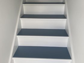 Luxury Vinyl Tiles – Stairs - Fobo Marmoleum Walton Vintage Blue - Superfloors Sydney