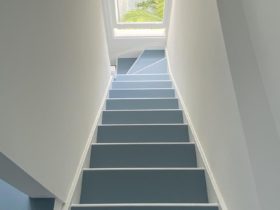 Luxury Vinyl Tiles – Stairs - Fobo Marmoleum Walton Vintage Blue - Superfloors Sydney